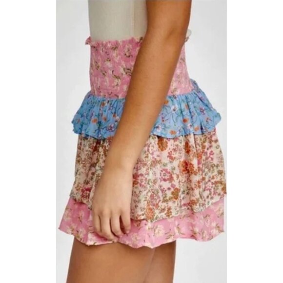 Ramy Brook Floral Smocked Mini Skirt, Size XS/S - Picture 2 of 16